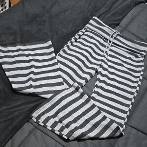 Striped Black and Gray Lounge Pants